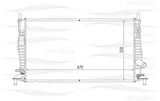 Радиатор системы охлаждения двигателя FREE-Z KK0146