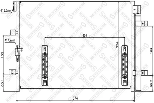 Радиатор кондиционера (конденсатор) STELLOX 10-45181-SX