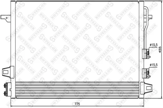Радиатор кондиционера (конденсатор) STELLOX 10-45499-SX