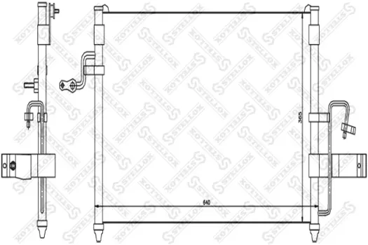 Радиатор кондиционера (конденсатор) STELLOX 10-45062-SX