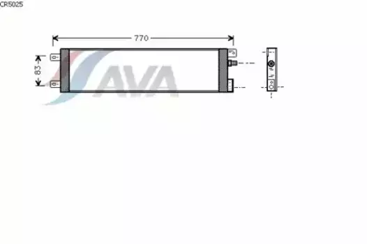 Радиатор кондиционера (конденсатор) AVA CR5025