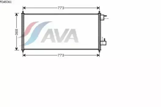 Радиатор кондиционера (конденсатор) AVA FDA5361