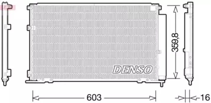 Радиатор кондиционера (конденсатор) DENSO DCN50047