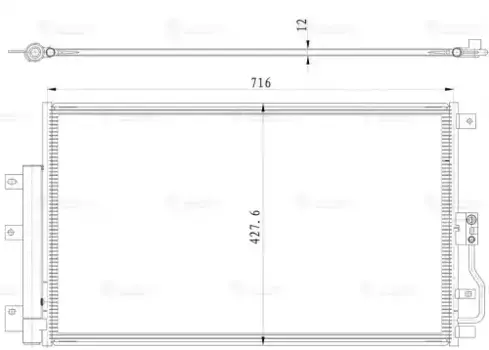 Радиатор кондиционера (конденсатор) LUZAR LRAC3001