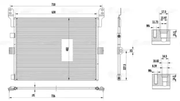 Радиатор кондиционера (конденсатор) LUZAR LRAC 0925