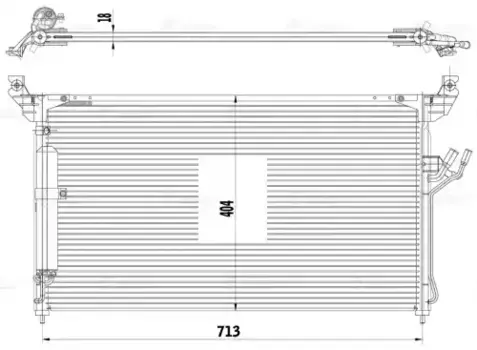 Радиатор кондиционера (конденсатор) LUZAR LRAC 1455