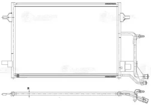 Радиатор кондиционера (конденсатор) LUZAR LRAC 1806