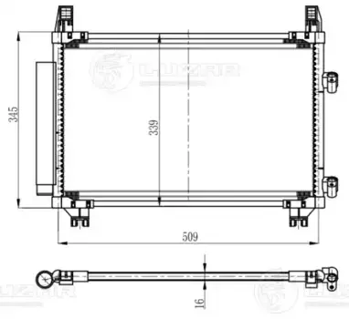 Радиатор кондиционера (конденсатор) LUZAR LRAC 1904