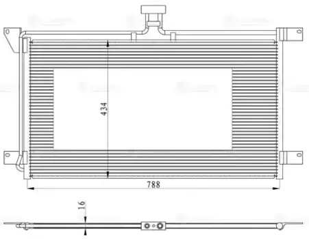 Радиатор кондиционера (конденсатор) LUZAR LRAC 2702