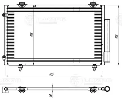 Радиатор кондиционера (конденсатор) LUZAR LRAC 3019