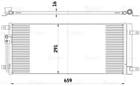 Радиатор кондиционера (конденсатор) LUZAR LRAC 3037