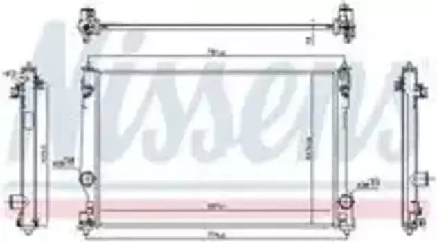 Радиатор кондиционера (конденсатор) NISSENS 606786