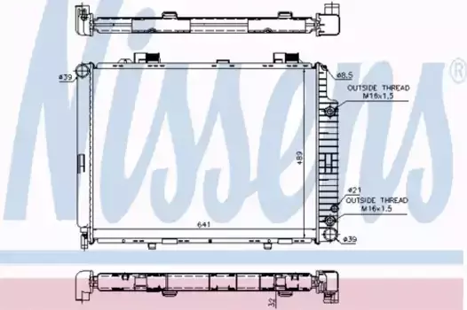 Радиатор кондиционера (конденсатор) NISSENS 62691A