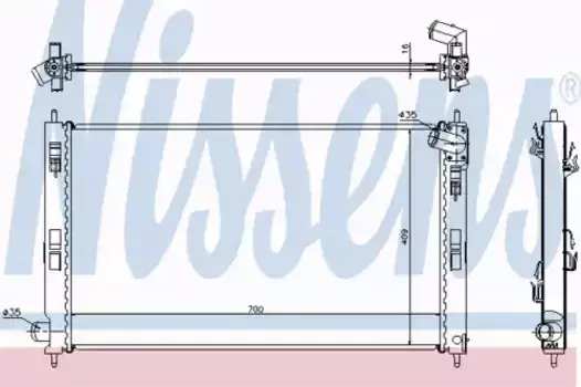 Радиатор кондиционера (конденсатор) NISSENS 628952
