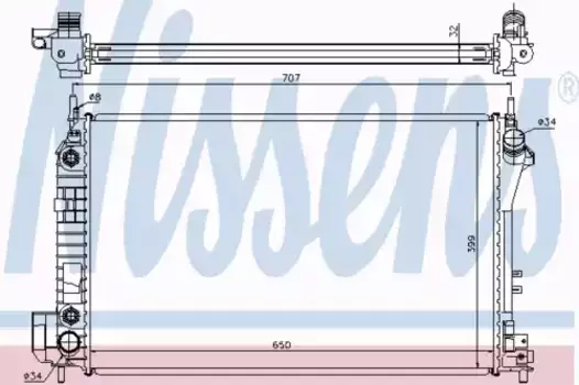 Радиатор кондиционера (конденсатор) NISSENS 63023A