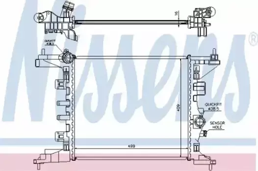Радиатор кондиционера (конденсатор) NISSENS 630734