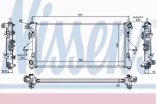 Радиатор кондиционера (конденсатор) NISSENS 63556