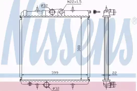 Радиатор кондиционера (конденсатор) NISSENS 63708A