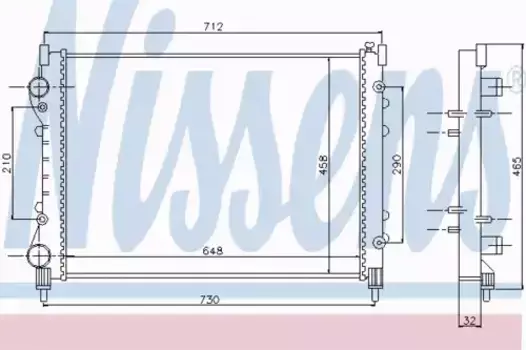 Радиатор кондиционера (конденсатор) NISSENS 63815