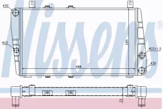 Радиатор кондиционера (конденсатор) NISSENS 64011
