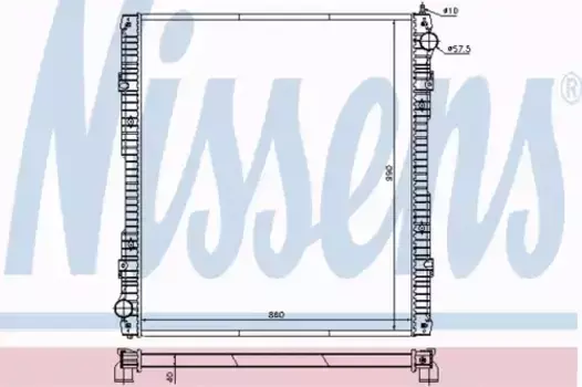 Радиатор кондиционера (конденсатор) NISSENS 640670