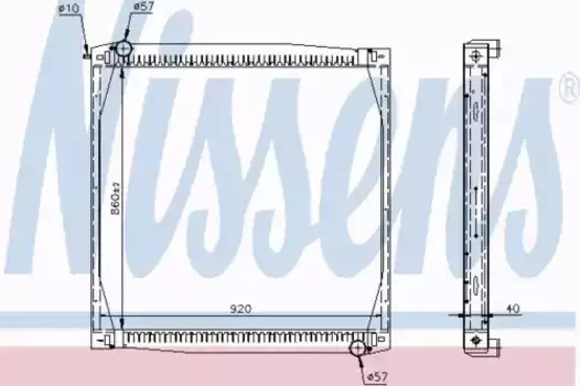 Радиатор кондиционера (конденсатор) NISSENS 64069A