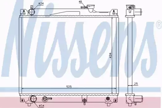 Радиатор кондиционера (конденсатор) NISSENS 64159