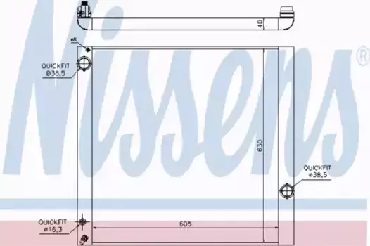 Радиатор кондиционера (конденсатор) NISSENS 64314