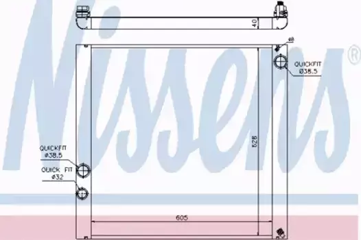 Радиатор кондиционера (конденсатор) NISSENS 64327