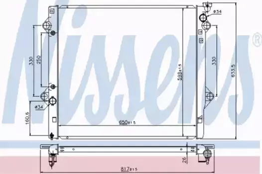 Радиатор кондиционера (конденсатор) NISSENS 64684