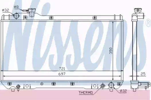 Радиатор кондиционера (конденсатор) NISSENS 64706