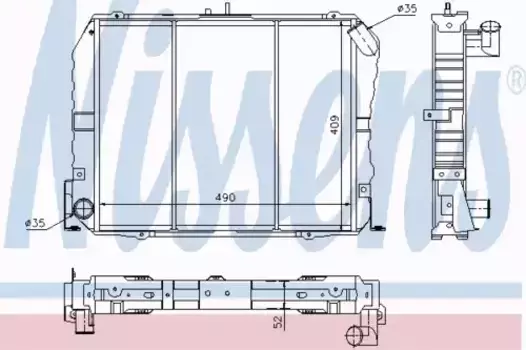 Радиатор кондиционера (конденсатор) NISSENS 64737