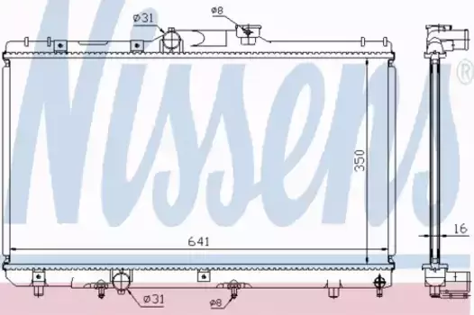 Радиатор кондиционера (конденсатор) NISSENS 648681