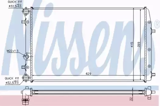 Радиатор кондиционера (конденсатор) NISSENS 652711
