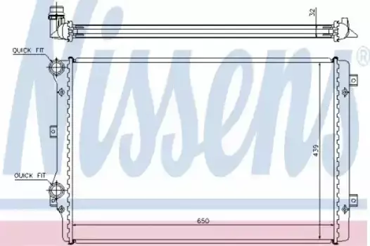 Радиатор кондиционера (конденсатор) NISSENS 65279A