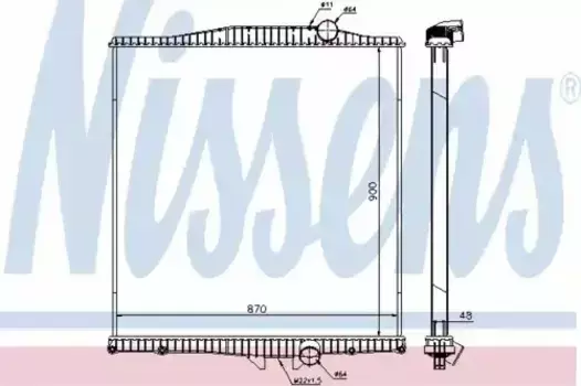 Радиатор кондиционера (конденсатор) NISSENS 654620