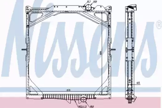 Радиатор кондиционера (конденсатор) NISSENS 65462A