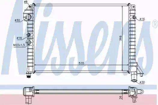 Радиатор кондиционера (конденсатор) NISSENS 65517