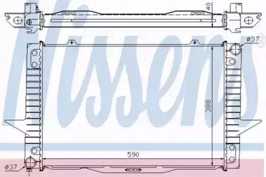 Радиатор кондиционера (конденсатор) NISSENS 65536A