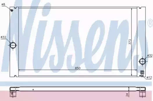 Радиатор кондиционера (конденсатор) NISSENS 65614