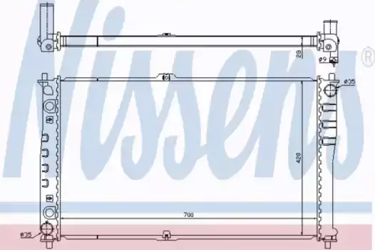 Радиатор кондиционера (конденсатор) NISSENS 66618