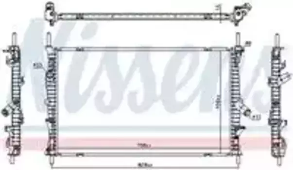 Радиатор кондиционера (конденсатор) NISSENS 66861