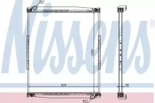 Радиатор кондиционера (конденсатор) NISSENS 67258