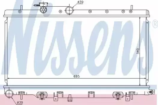 Радиатор кондиционера (конденсатор) NISSENS 67711