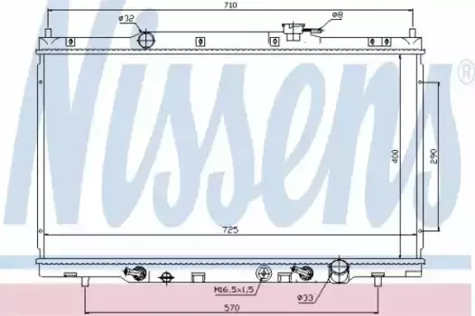 Радиатор кондиционера (конденсатор) NISSENS 68106