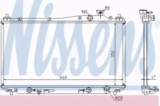 Радиатор кондиционера (конденсатор) NISSENS 68115