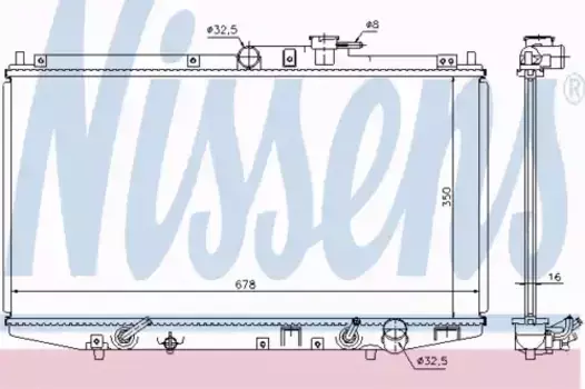 Радиатор кондиционера (конденсатор) NISSENS 68117
