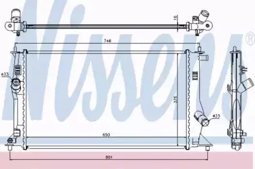 Радиатор кондиционера (конденсатор) NISSENS 68503