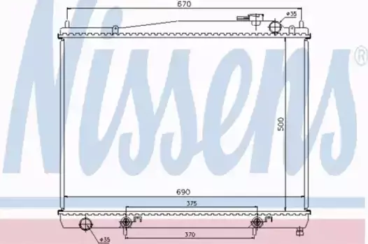 Радиатор кондиционера (конденсатор) NISSENS 68715