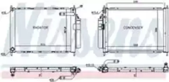Радиатор кондиционера (конденсатор) NISSENS 68747